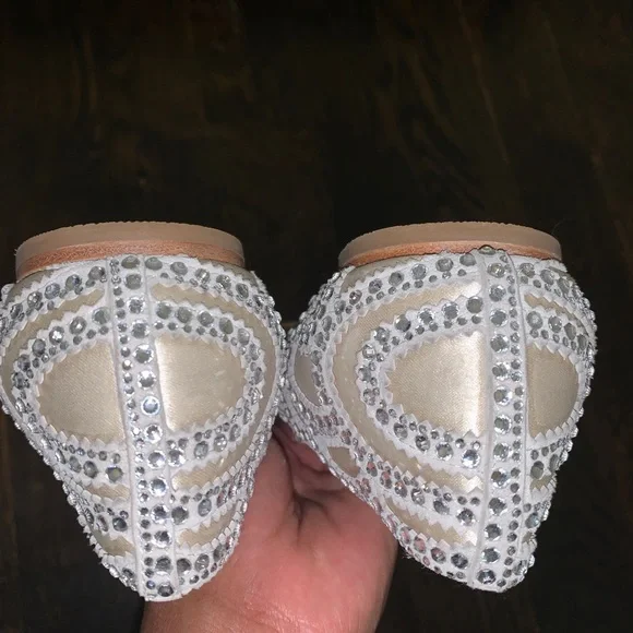 Badgley Mischka Gigi Embellished Pointed-Toe Flats - Picture 4 of 11